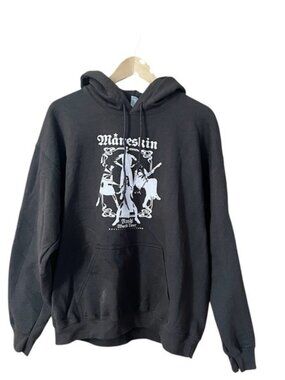 Maneskin Rush World Tour Gildan Brown Graphic Hoodie Sweatshirt L Band